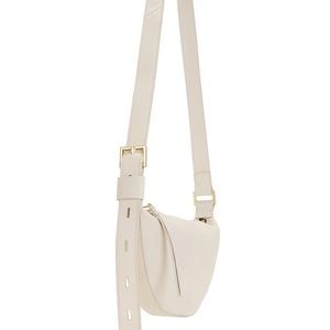 AllSaints Half Moon Leather Crossbody Bag